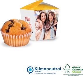 Muffin Mini in Verpackung Style, Klimaneutral, FSC® als Werbeartikel