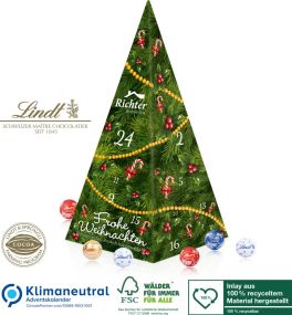 Adventskalender Lindt Weihnachtspyramide als Werbeartikel