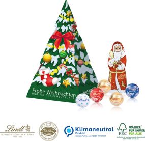 Präsent Weihnachtsbaum, Klimaneutral, FSC® als Werbeartikel