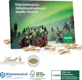 Tisch-Adventskalender Lindt Select Edition Organic, Klimaneutral, FSC® als Werbeartikel
