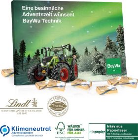 Tisch-Adventskalender Lindt Select Edition Organic als Werbeartikel