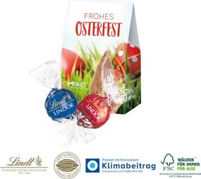 Präsentverpackung Selection Mini mit Lindt Lindor Pralinés, 2er als Werbeartikel
