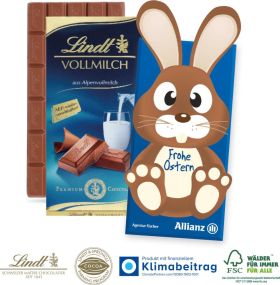 Schokoladentafel Osterhase als Werbeartikel