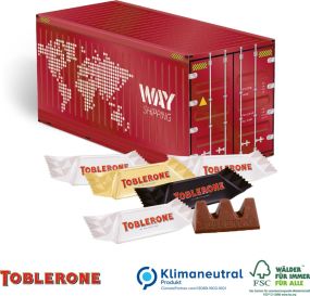 3D Präsent Container mit Toblerone Mini als Werbeartikel