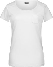 Damen T-Shirt Pocket aus Bio-Baumwolle als Werbeartikel