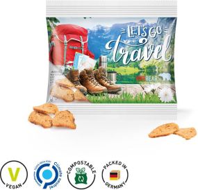 Brot Chips Miditüte, kompostierbare Folie als Werbeartikel