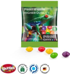 Skittles Fruits Minitüte, kompostierbare Folie als Werbeartikel
