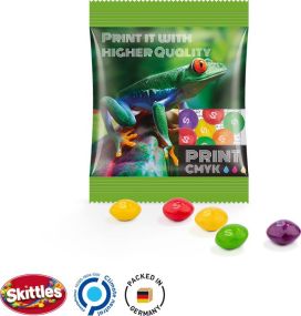Minitüte Skittles, 10 g - kompostierbar nach Wahl - inkl. Druck als Werbeartikel