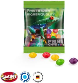 Minitüte Skittles, 10 g - inkl. Druck - auch mit kompostierbarer Folie als Werbeartikel