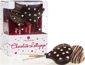 Schokolade Lollipop Herzen als Werbeartikel