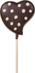 Schokolade Lollipop Zartbitterherz als Werbeartikel