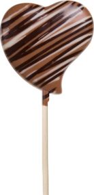 Schokolade Lollipop Vollmilchherz als Werbeartikel
