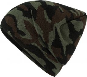 Strickmütze mit modischem Camouflage-Design als Werbeartikel