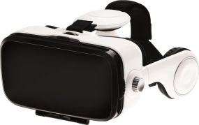 VR Brille mit Kopfhörer für Virtual Reality auf dem Smartphone als Werbeartikel