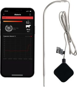Grillthermometer mit App und Bluetooth Temperaturfühler