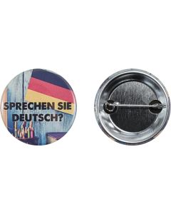 Metallbutton 37 mm mit doppelt gesicherter Nadel - inkl. Werbedruck