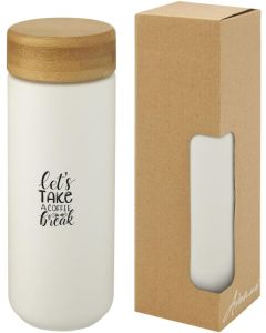 Lumi 300 ml Keramikbecher mit Bambusdeckel