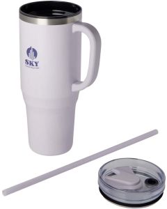 Isolierbecher mit Strohhalm Melbourne 1200 ml RCS-zertifiziert