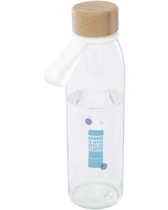 Porto 500 ml Glas-Flasche mit Silikongriff und Bambusdeckel