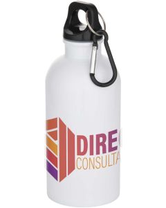 Oregon 400 ml RSC-zertifizierte einwandige Sublimation Trinkflasche aus recyceltem Edelstahl mit Karabinerhaken