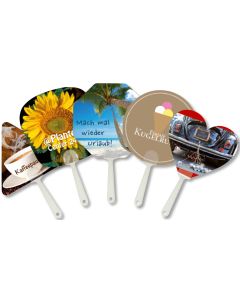 Handfächer mit Griff, Form 3 Dreieck