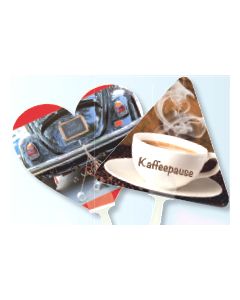 Handfächer mit Griff, Form 4 Herz