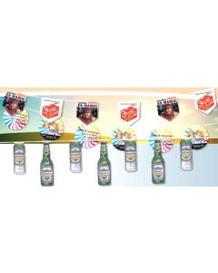 Wimpelketten aus Karton, 4-farbig