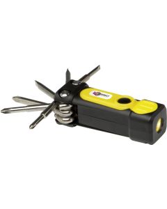 Octo 8-in-1 Schraubenzieher-Set aus recyceltem RCS Kunststoff mit Taschenlampe