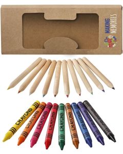 Lucky 19-teiliges Waxmal- und Buntstifte Set