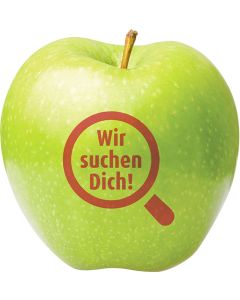 Apfel grün Lupe - inkl. LogoFrucht Druck