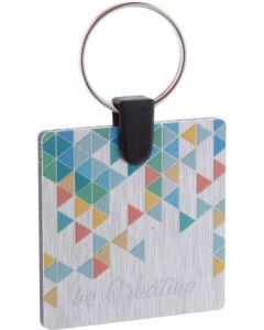 Schlüsselanhänger (quadratisch) Aluudy C, inkl. UV LED Druck auf einer Seite