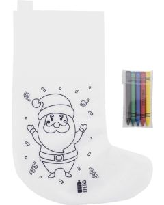 Weihnachtsstrumpf zum Ausmalen Julfar Gift