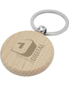 Giovanni runder Schlüsselanhänger aus Buchenholz