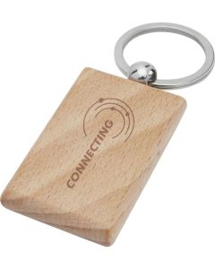 Gian rechteckiger Schlüsselanhänger aus Buchenholz