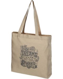 Pheebs 210 g/m² recycelte Tragetasche mit Seitenfalten 13L