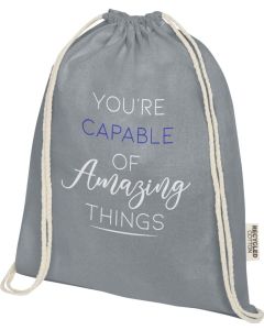 Oregon 140 g/m² Turnbeutel aus GRS recycelter Baumwolle