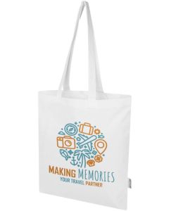 Madras Blend 140 g/m² Tragetasche aus GRS-recycelter Baumwolle 7L