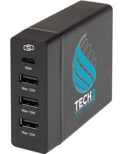 ADAPT PD-Powerstation aus recyceltem Kunststoff, 72W