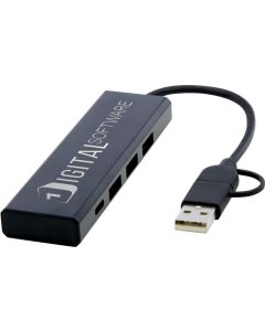 Rise USB 2.0 Hub aus recyceltem RCS Aluminium