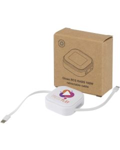 Gloas Aufrollbares 5 in 1 Kabel aus Recyclingmaterial mit Datensynchronisierung und 100 W Schnellladefunktion sowie Smartphone Toolkit