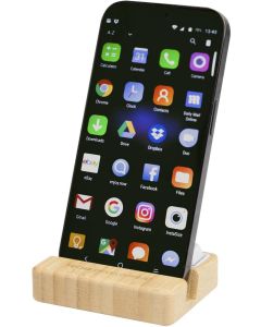 Algol Smartphonehalterung aus recyceltem Kunststoff mit Fidget-Toy mit Bambusdetails