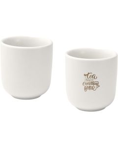 Male 90 ml Keramik Espressotassen – 2er Set