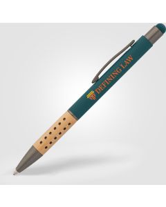 Bowie Bamboo Griff Kugelschreiber mit Stylus - inkl. Werbedruck