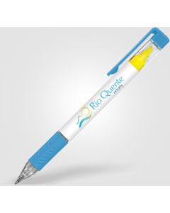 ‭Bergman Kugelschreiber mit Textmarker & farbigem Griff