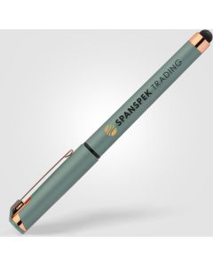 Islander Softy Roségold Designer Metallic Gelschreiber mit Stylus - inkl. Werbedruck