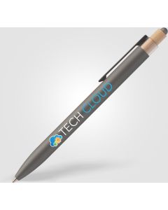 Reborn Kugelschreiber aus recyceltem Aluminium mit Stylus - inkl. Werbedruck