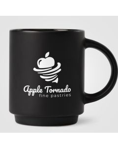 Café Duo Keramiktasse & Bambusbrett-Set, 325 ml - inkl. Werbedruck