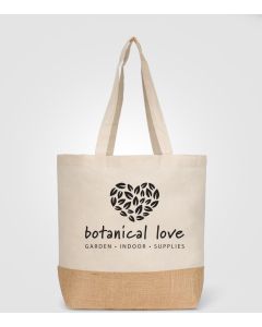 Rio Kollektion Shopping-Tragetasche aus recycelter Baumwolle und Jute (140 g/m²) - inkl. Werbedruck