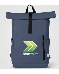 Malmö Rolltop-Rucksack aus Recyclingmaterial, wasserdicht - inkl. Werbedruck