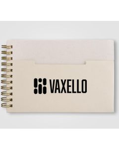 Lino A6 Notizbuch mit Spiralbindung, horizontaler Tasche und FSC-Papier - inkl. Werbedruck